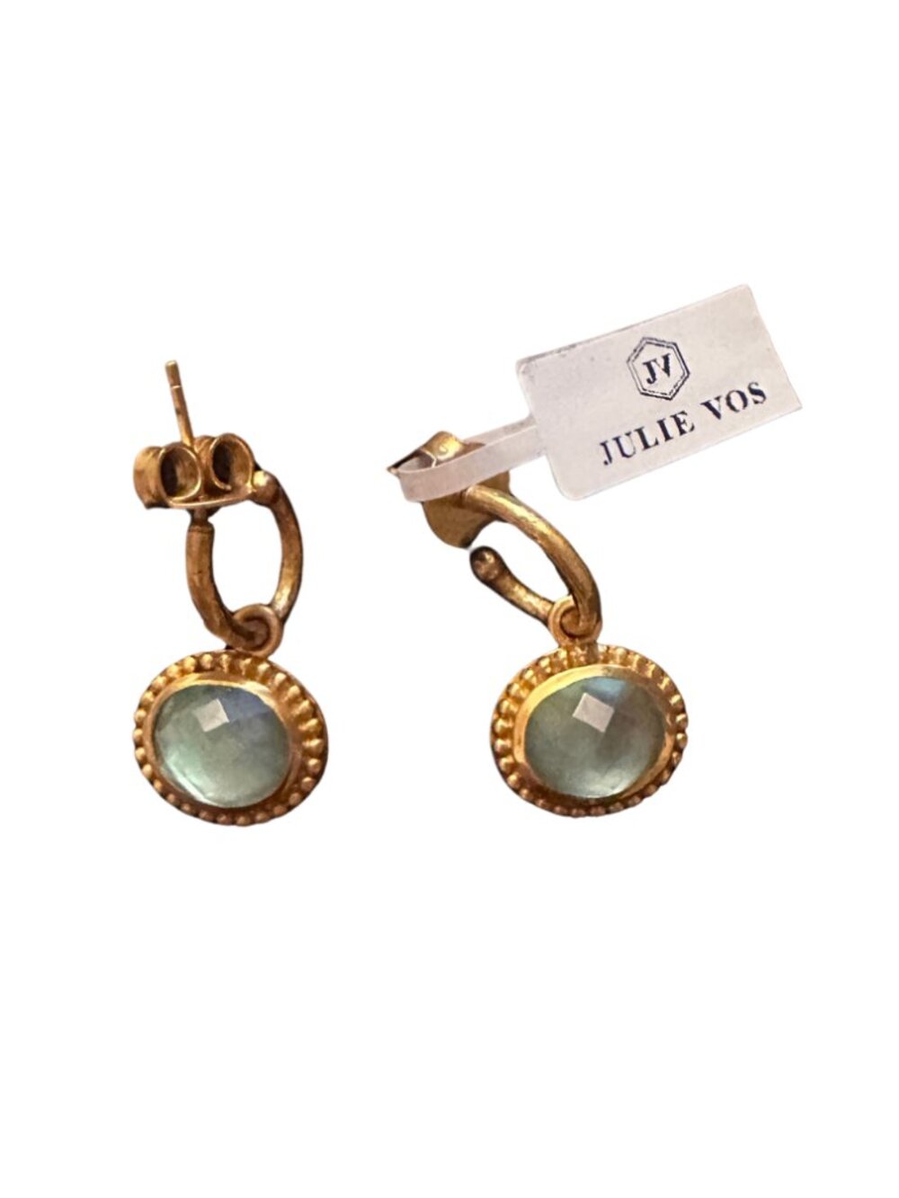 NEW Julie Vos Light Blue Gemstone Earrings